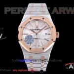 JF Factory Swiss 3120 Audemars Piguet Royal Oak 41mm Watches - Stainless Steel And Gold Case Silver Dial 